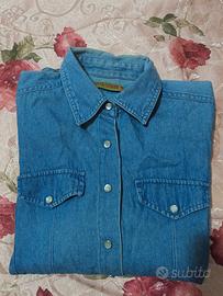 Camicia jeans donna manica lunga 