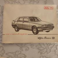 libretto manutenzione alfa 75