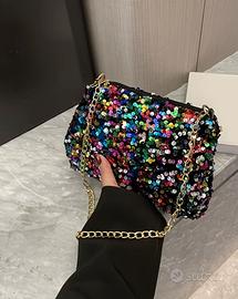 Borsa borsetta donna ragazza  con paillettes moda