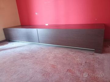 Mobile TV  marrone con cassetti cm 240 x 60 x h 40