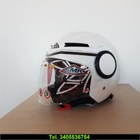 Casco jet bianco omologato pronta consegna