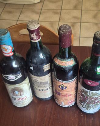 Lotto 18 bottiglie di vino d’epoca anni 70 e 60