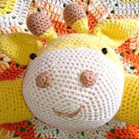 Copertina Bambini in lana con Giraffa.