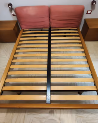 Letto Matrimoniale vintage POLIFORM Noce Nazionale