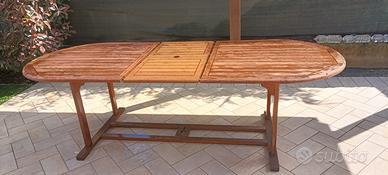 TAVOLO E 8 SEDIE SET COMPLETO GIARDINO