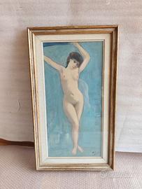 quadro vintage nudo di donna