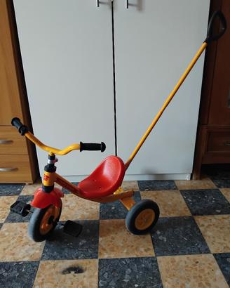 Triciclo rolly toys con bastone removibile