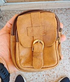 borsello vintage artigianale in vera pelle