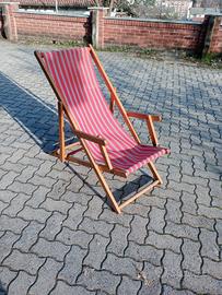 Sedia a sdraio vintage