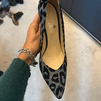 Scarpe leopardate glitter blue