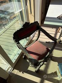 Poltrona savonarola legno antico