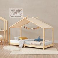 letto a capanna legno massello senza materasso 