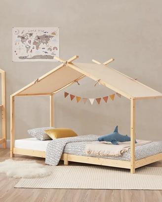 letto a capanna legno massello senza materasso 