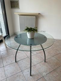 TAVOLO TONDO VETRO TEMPRATO 110cmI IKEA SALMI