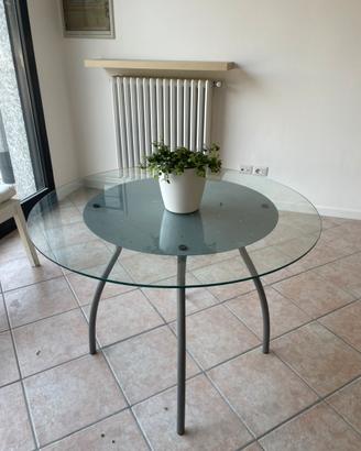 TAVOLO TONDO VETRO TEMPRATO 110cmI IKEA SALMI