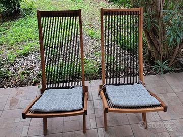 sdraio in legno da giardino 