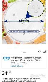 Piatto girevole in vetro per forno a microonde 