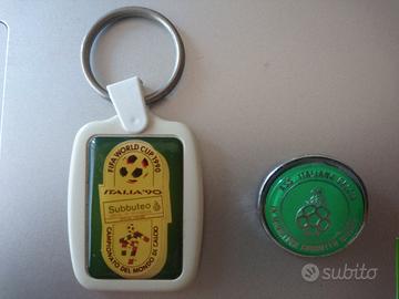Subbuteo Spilla+Portachiavi Mondiali Italia '90