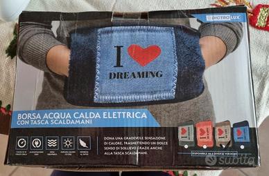 Borsa acqua calda elettrica con tasca scaldamani