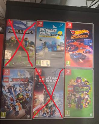 Lotto 6 Giochi Nintendo Switch
