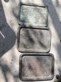 3 vassoi in ottone 