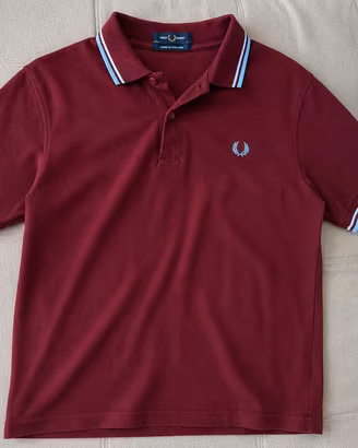 Fred Perry polo uomo bordeaux L
