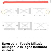 Tavolo Mikado EUROSEDIA