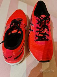 scarpe sneakers da ginnastica rosse/rosa asics