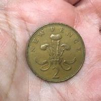 Moneta rara Inghilterra new pence 1971 2 pence