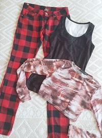 SET vestiti da ragazza donna punk rock alt emo alt