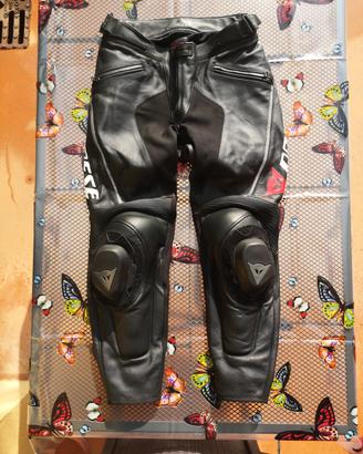 pantaloni moto 52 dainese uomo in pelle 