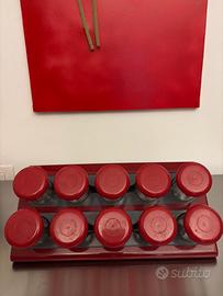 Set porta spezie Guzzini vintage – 10 barattoli