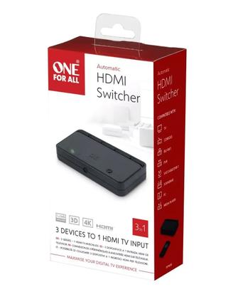 HDMI Switcher collega fino a 3 dispositivi alla TV