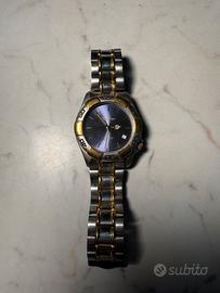 Orologio uomo quarzo acciaio/placcato oro 18k