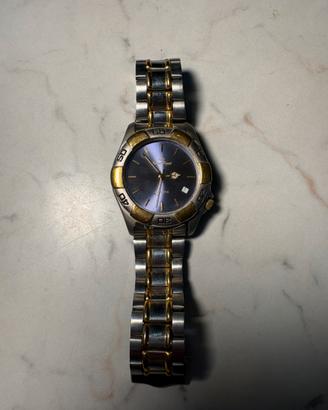 Orologio uomo quarzo acciaio/placcato oro 18k