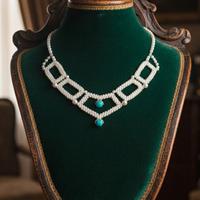 Collana statement Gemme giada pezzo unico handmade