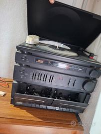 stereo con giradischi e mc