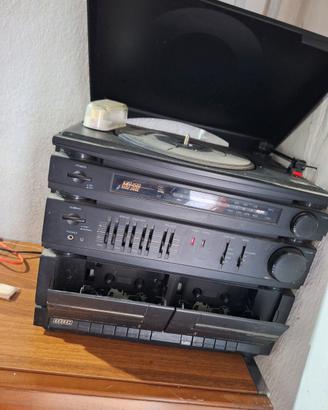 stereo con giradischi e mc