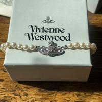 Choker Collana Vivienne Westwood Perle Orb Argento