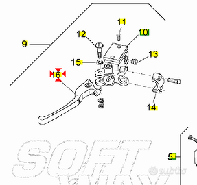 -Leva freno post Aprilia Rally 50 L.C. AP8213279