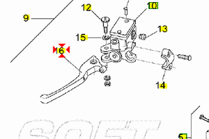 -Leva freno post Aprilia Rally 50 L.C. AP8213279
