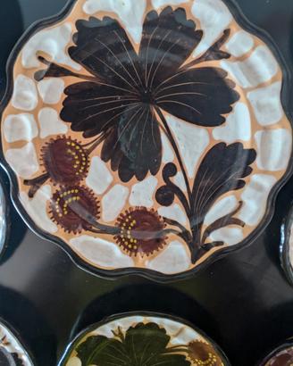 Grande piatto e 6 piattini anni '30  art decò 