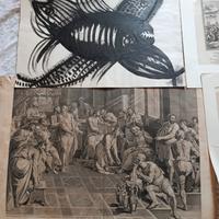 lotto disegni antichi incisioni 