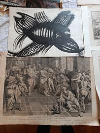 lotto disegni antichi incisioni 