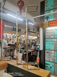 porta scarpe ottonato e cromato 