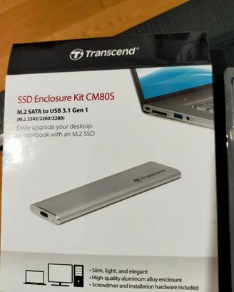 Transcend Enclosure KIt CM80S , M.2 SATA to USB 3.