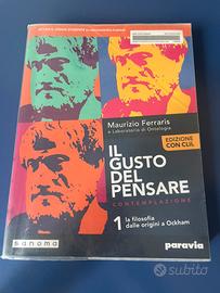 Libro filosofia: il gusto del pensare