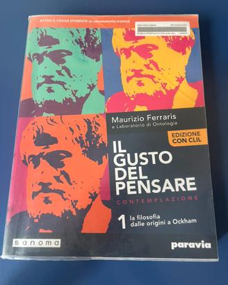 Libro filosofia: il gusto del pensare