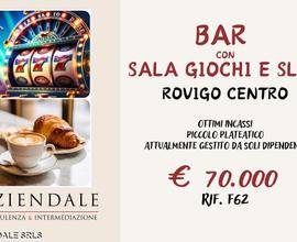 Bar con sala slot in centro a rovigo