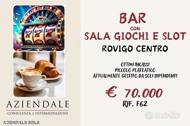 Bar con sala slot in centro a rovigo